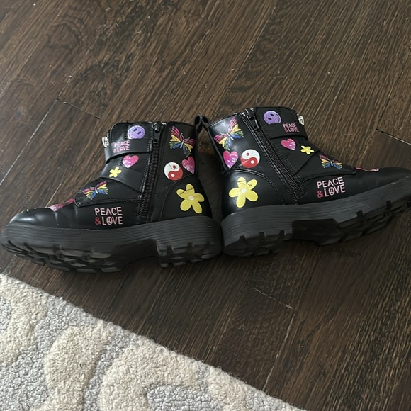 Steve Madden Black Multi Combat Boots Size 12 - Picture 2 of 6